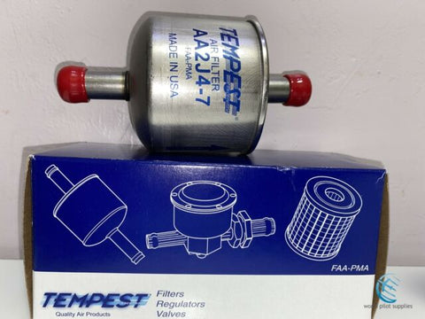 Tempest, Aircraft Pneumatic Filter, p/n AA2J4-7, w/ FAA-PMA Certs