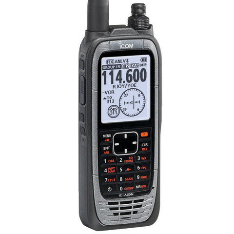 iCom, VHF Air Band Handheld Navigation Transceiver w/ GPS, Bluetooth, model IC-A25N