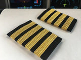 WPS, Epaulets w/ 2, 3 or 4 Stripes on Black Fabric