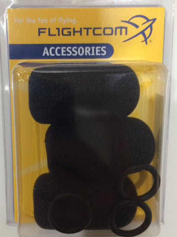 Flightcom, Large Mic Muffs, 3 pack, fits Denali & Others p/n 103-0607-11