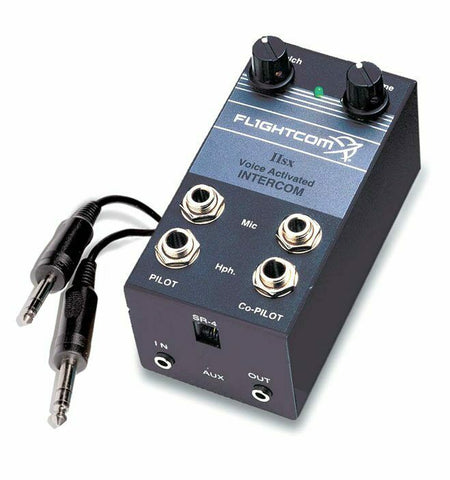 Flightcom, IISX Aviation Intercom, 2 Places, G/A Plugs & Voice Activated