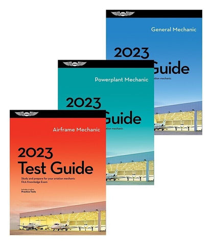 ASA, 2023 AMT Test Guide Bundle, General, Airframe & Powerplant Textbooks