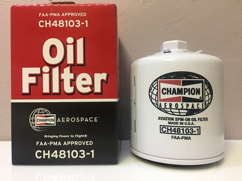 Champion, Aircraft Oil Filter, p/n CH48103-1 w/ FAA-PMA  8130 certificate