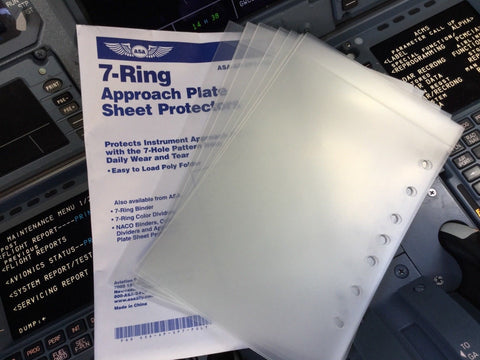 ASA, 7 Ring Jeppesen Chart Protectors, 10 ea., p/n ASA-AP-SP7-POLY