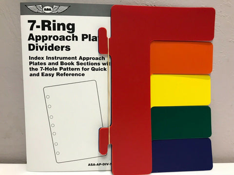 ASA, 7 Ring Dividers for Approach Plates, p/n ASA-AP-DIV-7RNG