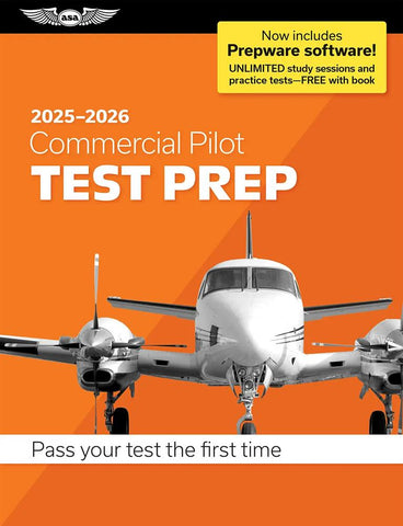 All New ASA 25/26 Commercial Pilot Test Prep Manual, p/n ASA-TP-C-25