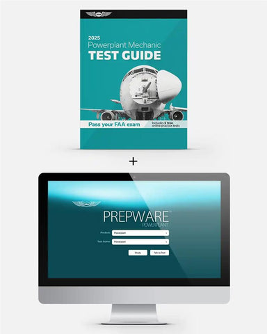 All New for 2025! Powerplant Test Prepware for A&P from ASA, p/n ASA-AMP