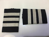 WPS, Epaulets w/ 2, 3 or 4 Stripes on Black Fabric