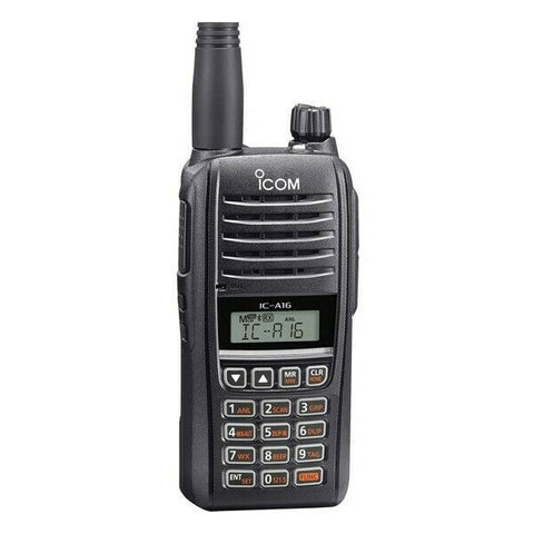 iCom, VHF Air Band Handheld Transceiver, Communication Only, model IC-A16