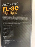 ASA, “Flightlight” LED Pilot Flashlight, Red/Green/White,  p/n ASA-FL-3C