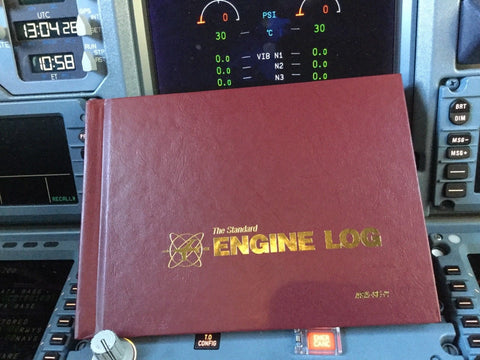 ASA, Standard Engine Logbook, Burgundy, Hardcover, p/n ASA-SE-2