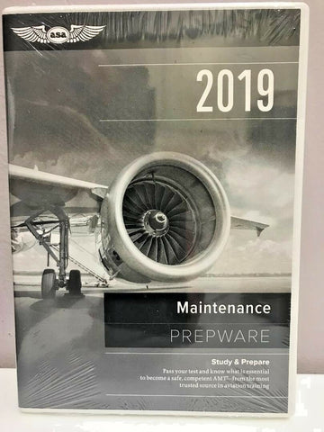 ASA, AMT Maintenance Prepware DVD, 2019 ed.,  p/n ASA-TW-AMT-19