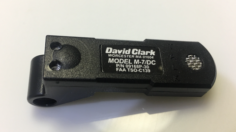 David Clark, Model M-7/DC Microphone,  p/n 09168P-31