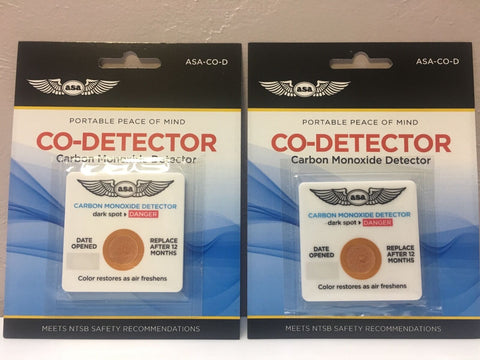 ASA, CO2 Carbon Monoxide Detectors, 2 Pack, p/n ASA-COD