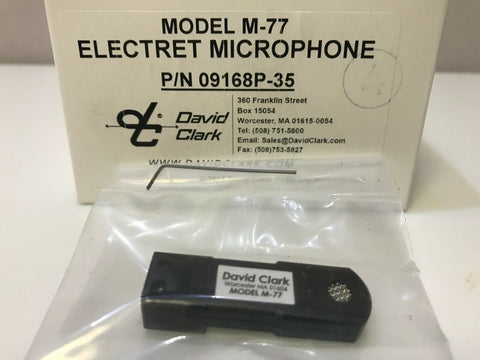 David Clark, Electret Microphone Model M-77, p/n 09168P-35