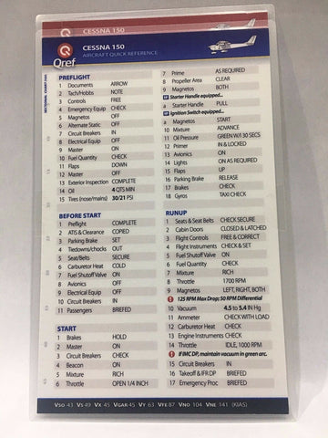 Qref, Quick Reference Checklist Cards for Beechcraft, Cessna, Cirrus, Diamond & Piper