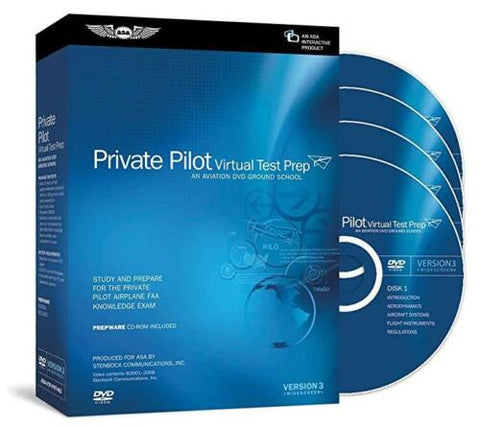 ASA, Virtual Test Prep for Private Pilot, 4 DVD Course, p/n ASA-VTP-PVT-5